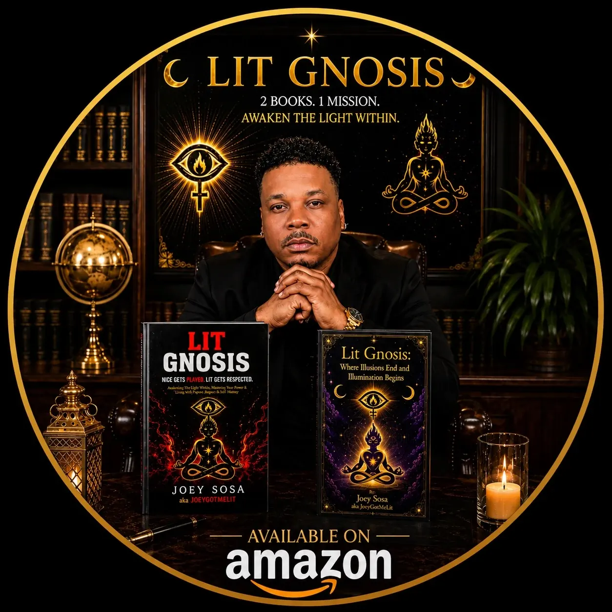 Joey Sosa with the Lit Gnosis book series available on Amazon